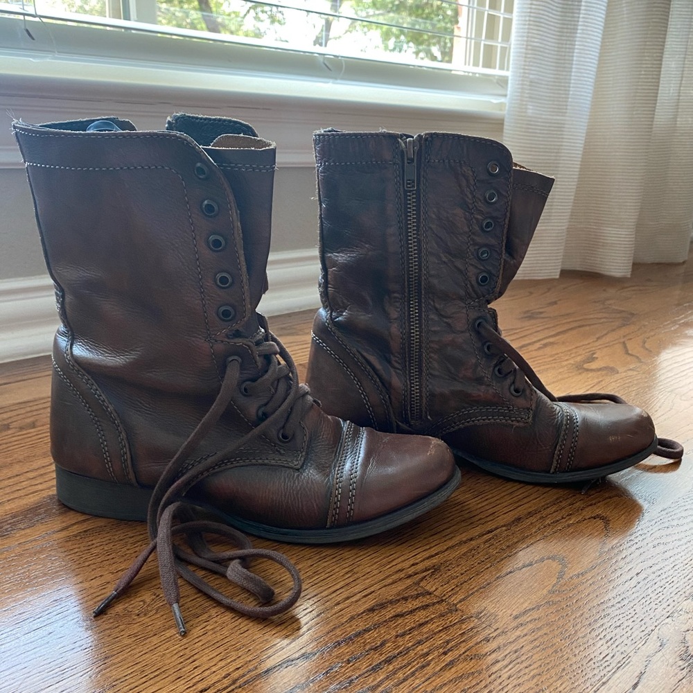 Steve Madden Troopa Brown Combat Boot